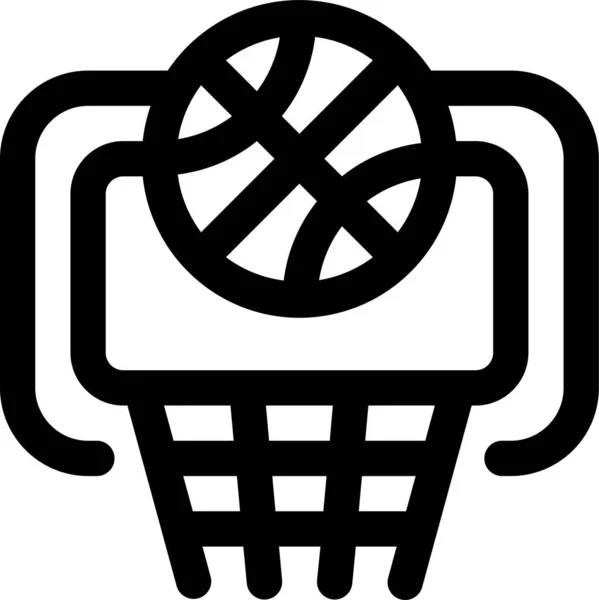 Ring Basketbal Bal Pictogram — Stockvector