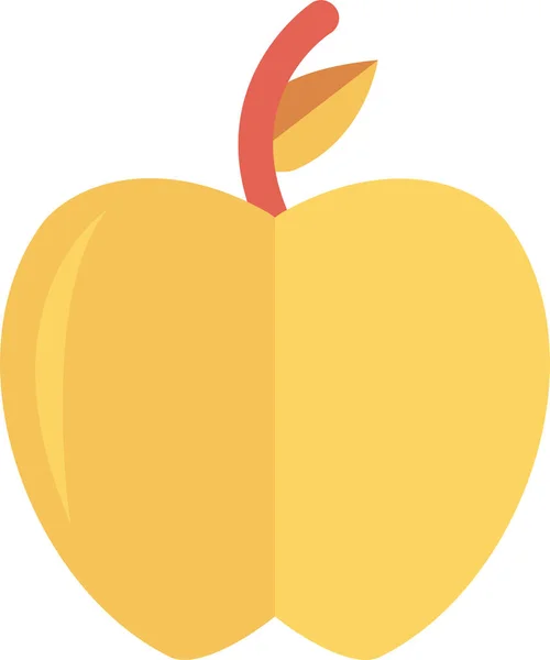 Свіжа Ікона Яблука Плоскому Стилі — стоковий вектор