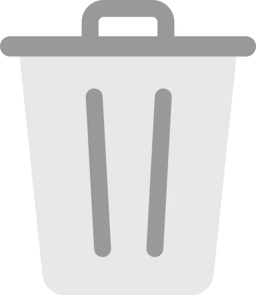 Bin Supprimer Recycler Icône Dans Style Plat — Image vectorielle