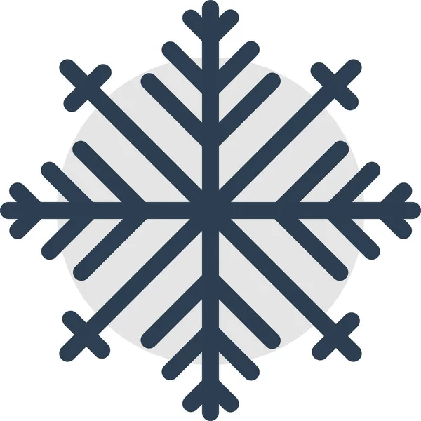 Icône Neige Verglaçante Forme Contour Rempli — Image vectorielle