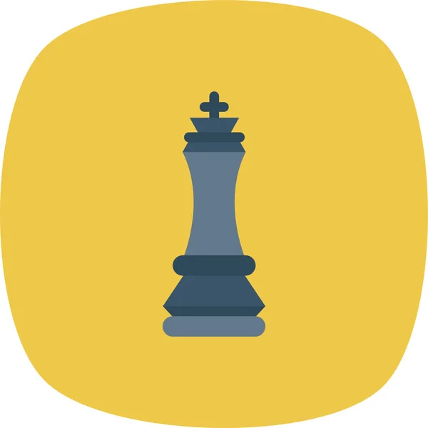 Επιχειρηματική Στρατηγική Εικονίδιο Σκάκι Επίπεδη Στυλ — Διανυσματικό Αρχείο