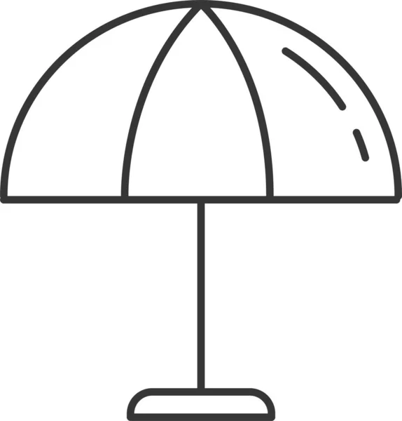 Sombrilla Playa Parasol Icono Protección Solar — Vector de stock