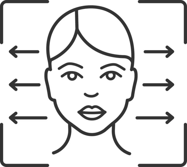 Ausrichtung Gesicht Gesichtssymbole Umriss Stil — Stockvektor