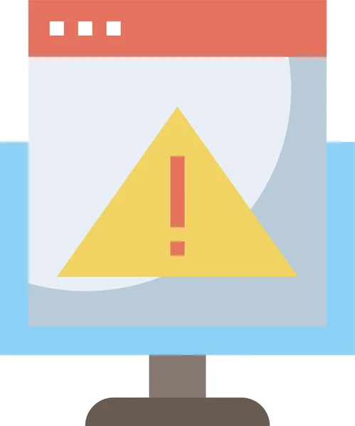 Attention Error Notice Icon Flat Style — Stock Vector