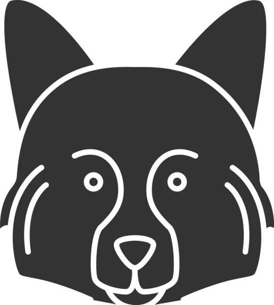 Порода Собак Немецкий Икона Твердом Стиле — стоковый вектор