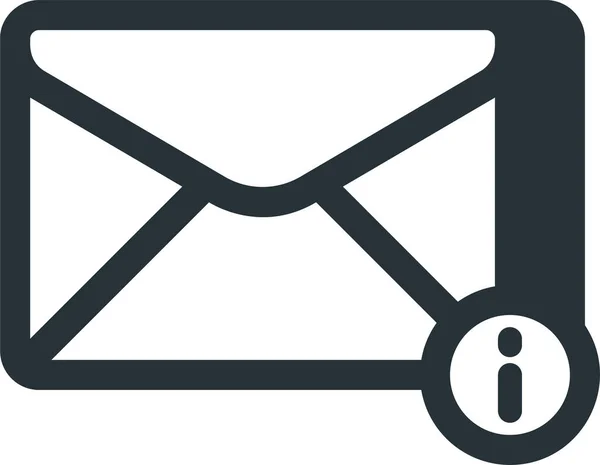 Email Informazioni Mail Icona Stile Contorno — Vettoriale Stock