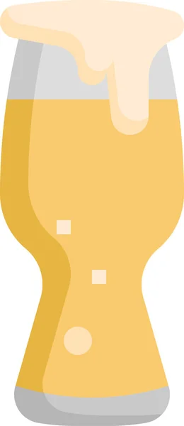 Cerveza Vidrio Alcohol Icono — Vector de stock