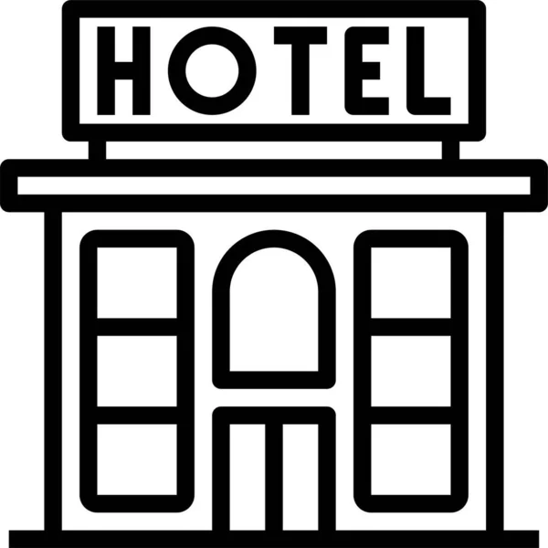 Hotelreise Ikone — Stockvektor