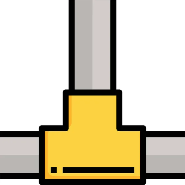 Иконка Трубопроводного Клапана Стиле Заполненного Контура — стоковый вектор