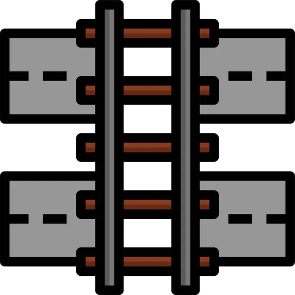 Vägtransport Järnväg Ikon — Stock vektor