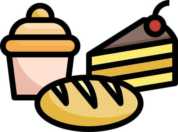 糕点甜食图标 — 图库矢量图片