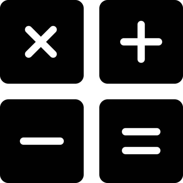 Calculadora Cálculo Contable Icono Estilo Sólido — Vector de stock