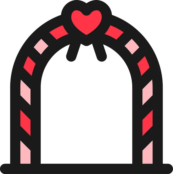 結婚式の祭壇門のアイコン — ストックベクタ