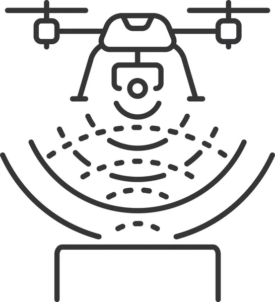 Icono Del Sensor Lidar Del Dron — Archivo Imágenes Vectoriales