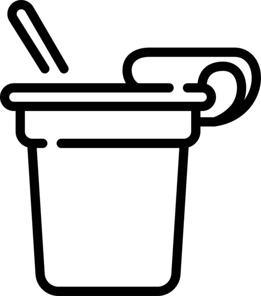 Икона Здорового Питания Йогурта — стоковый вектор