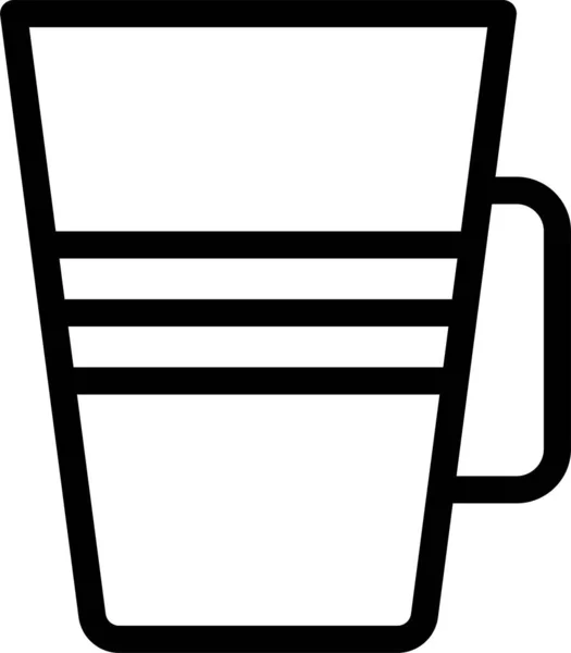 Значок Чашки Кофе Обтекаемом Стиле — стоковый вектор