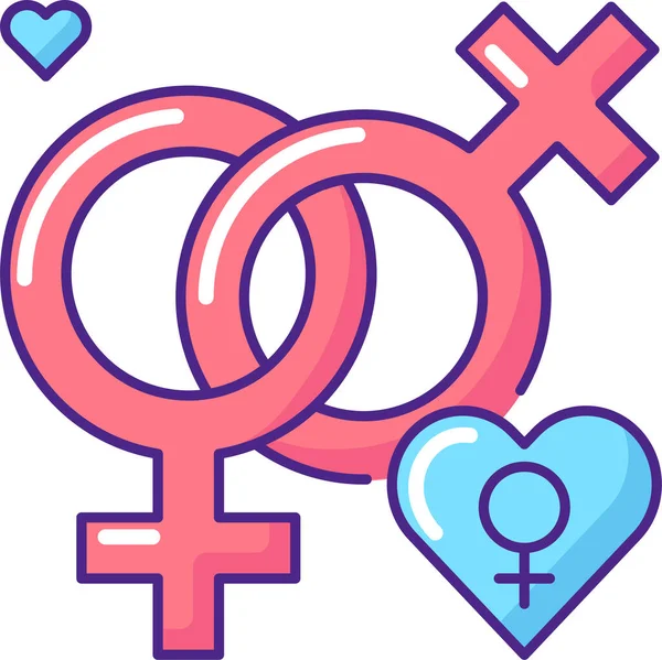 Lgbt Gay Lesbienne Icône — Image vectorielle