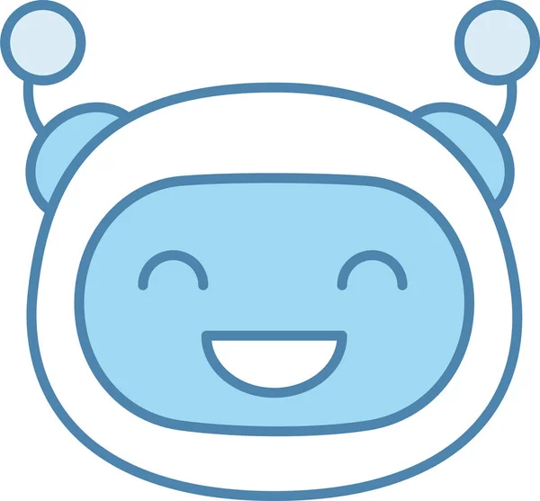 Bot Chatbot Veselá Ikona Kategorii Avatar — Stockový vektor