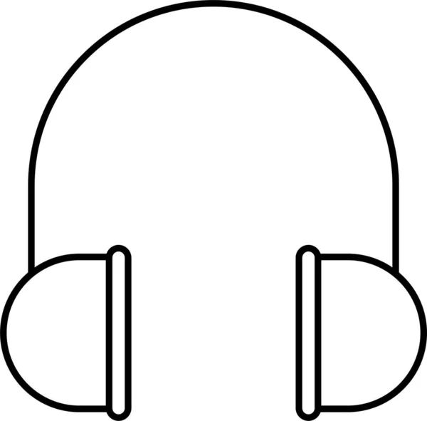 Koptelefoon Audio Muziek Icoon — Stockvector