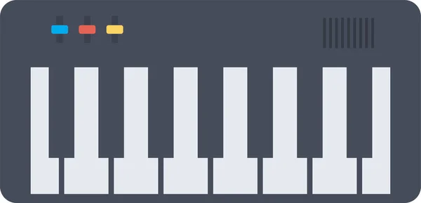 Instrumento Música Piano Ícone Família Casa Categoria —  Vetores de Stock