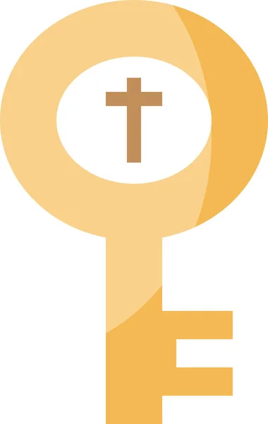 Access Catholic Christian Icon Flat Style — Stock Vector