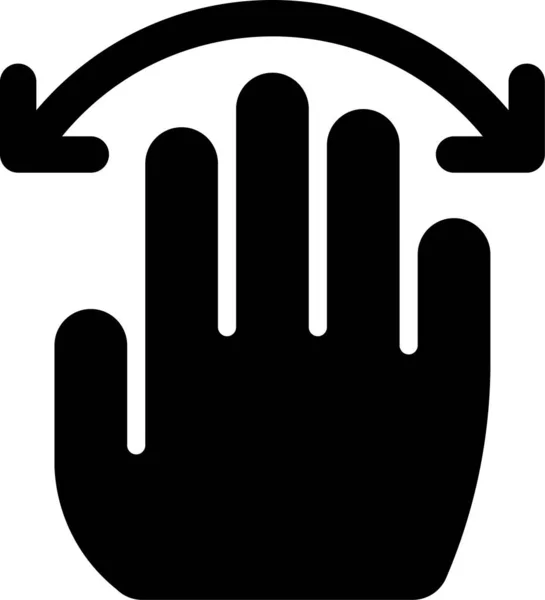 Ikona Dotykania Palcem Ręki — Wektor stockowy