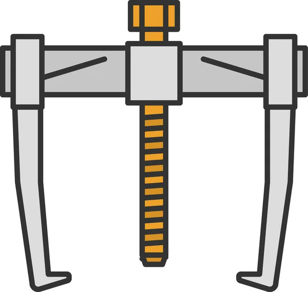 Icono Herramienta Construcción Del Extractor Del Rodamiento Estilo Contorno Lleno — Archivo Imágenes Vectoriales