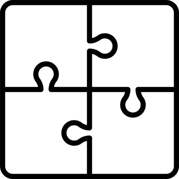 Solução Ícone Jogo Puzzle — Vetor de Stock