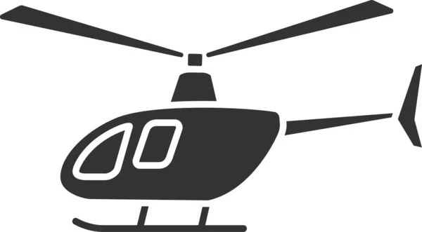 Avion Copter Icône Aviation Dans Style Contour Rempli — Image vectorielle