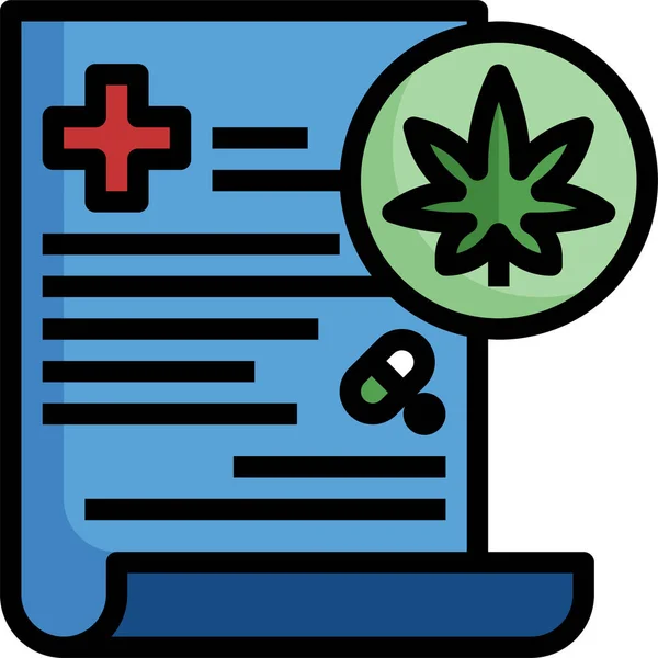 大麻处方医疗图标 — 图库矢量图片