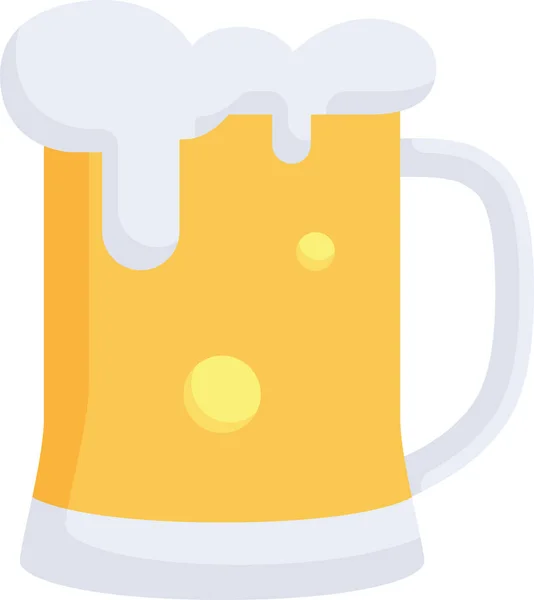 Bier Alkohol Getränk Ikone — Stockvektor
