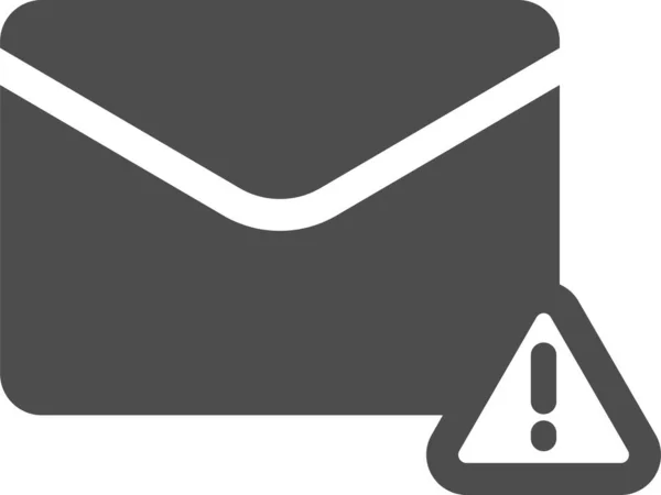 Email Важная Иконка Почты Твердом Стиле — стоковый вектор