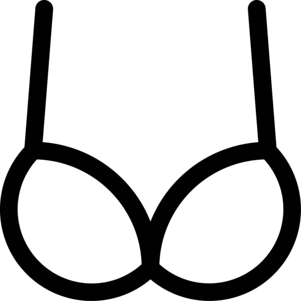 Bikini Bra Breast Icon — Stock Vector