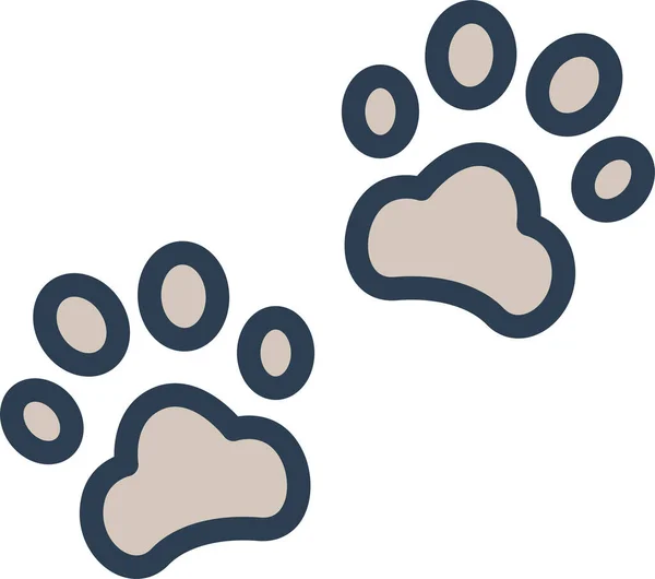 フルアウトラインスタイルの動物猫犬のアイコン — ストックベクタ