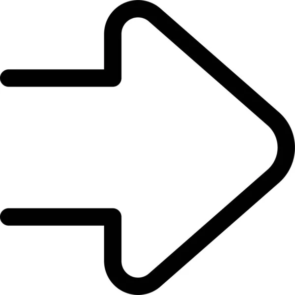 Pfeil Datei Vorwärts Symbol — Stockvektor
