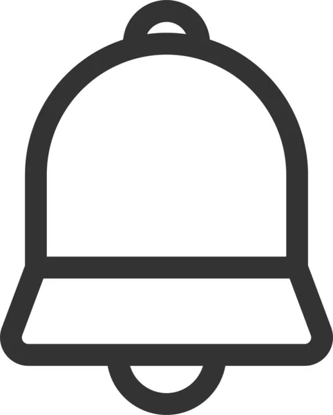 Ikona Upozornění Zvonek Upomínky Stylu Osnovy — Stockový vektor