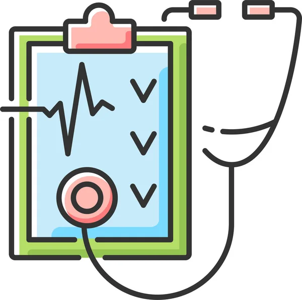 Іконка Медичного Огляду Пацієнта Заповненому Стилі — стоковий вектор