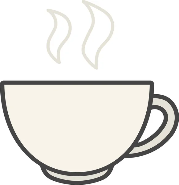 Иконка Напитка Чашки Кофе Стиле Заполненного Контура — стоковый вектор