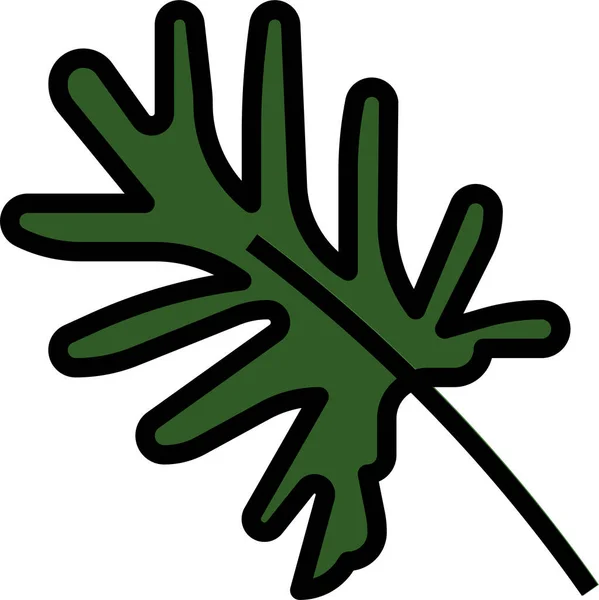 Xanadu Feuille Philodendron Icône — Image vectorielle