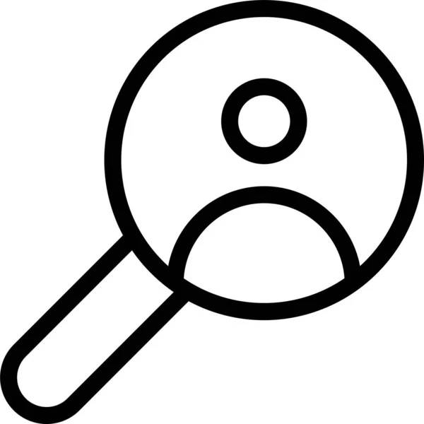 Ref Magnifier Profile Icon Outline Style — стоковый вектор