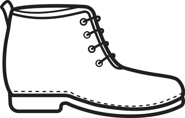 Boot Footgear Footwear Icon Outline Style — Stock Vector