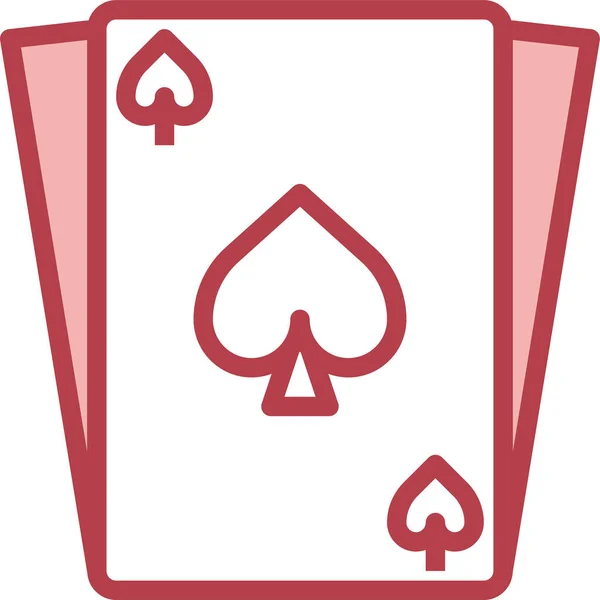 カードカジノゲームゲームゲームゲームカテゴリのアイコン — ストックベクタ
