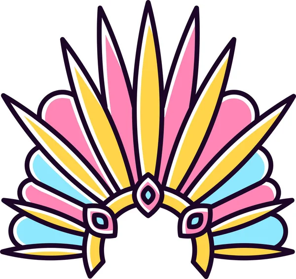 Brazilian Carnival Costume Icon — Stock Vector