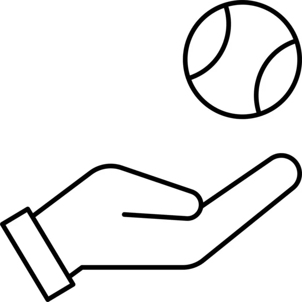 Pallo Urheilu Tennis Kuvake — vektorikuva