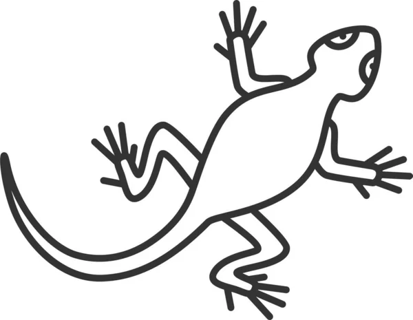 Animal Gecko Lizard Icon Outline Style — Stock Vector