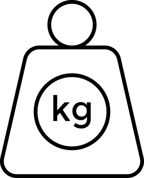 Equilibrio Icono Kilogramo Fitness Estilo Esquema — Vector de stock