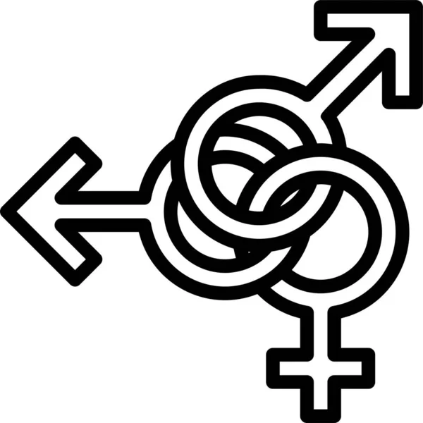 Icône Sexualité Genre Bisexuel — Image vectorielle