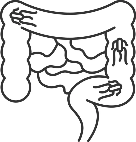 Bacterial Disease Gastroenteritis Icon — Stock Vector