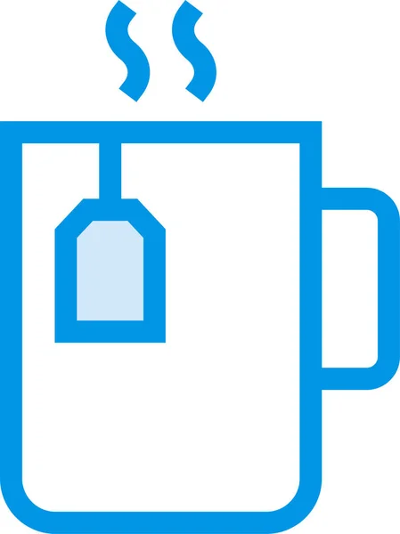 Koffiekopje Drinken Pictogram Gevulde Outline Stijl — Stockvector