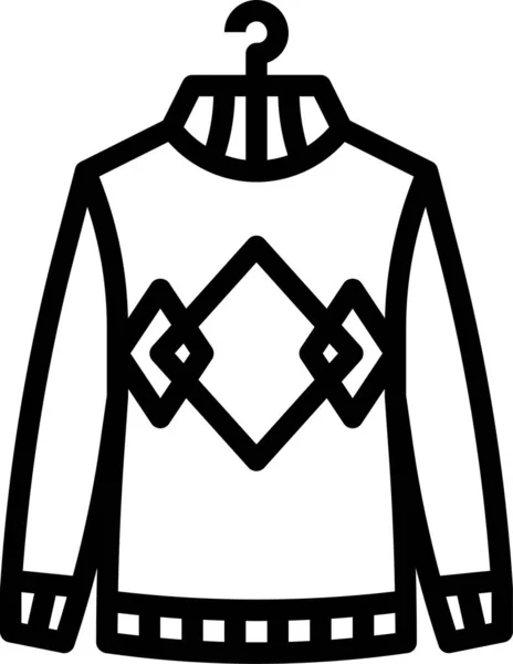 Turtleneck Sweater Jumper Icon — Stock Vector